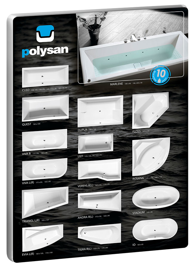 Презентационная панель с ванной Polysan